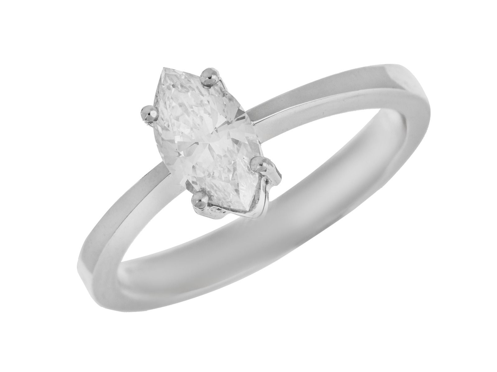 Palido Ring Solitär 18kt Weißgold 3,7g Diamant 0,78ct 
