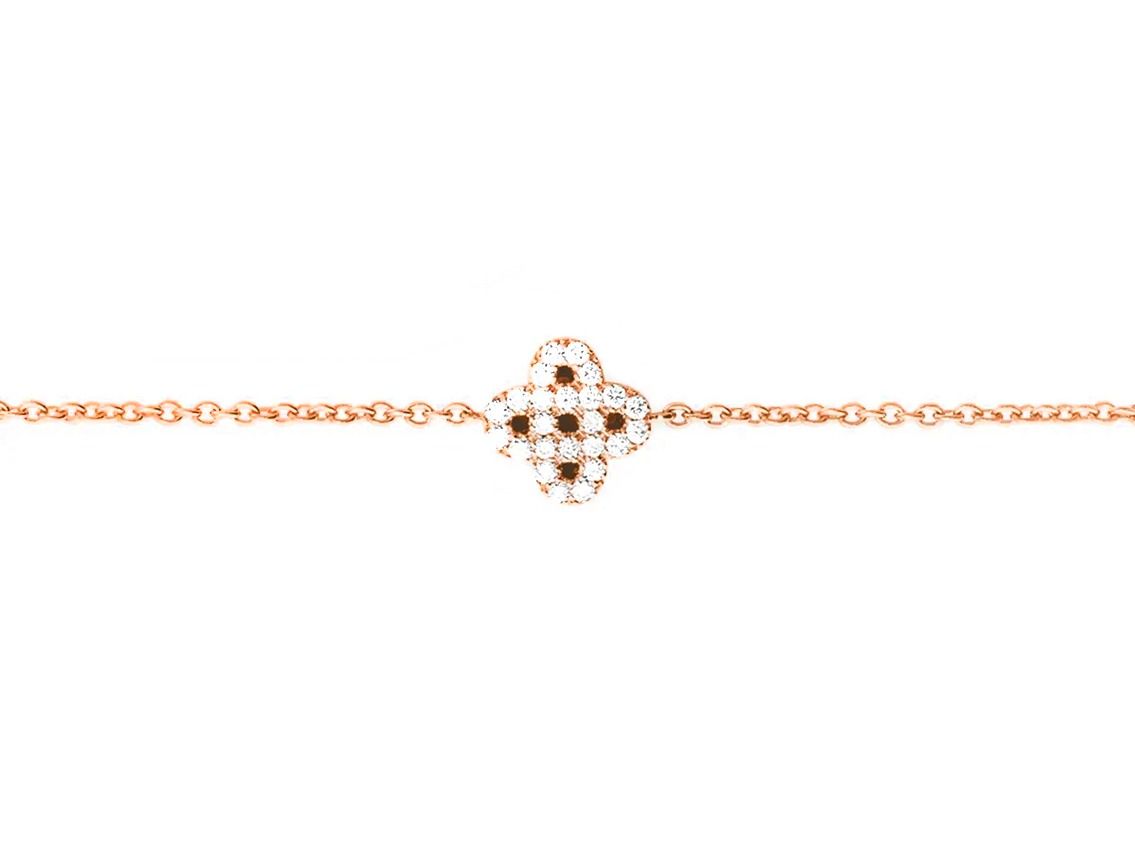Palido Armband 18kt Rotgold 1,1g Diamanten 0,07ct 180mm 