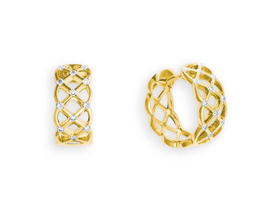 Palido Creolen 18kt Gelbgold 3,3g Diamanten 0,16ct 