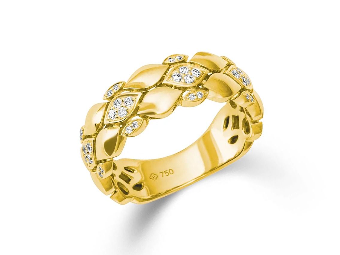 Palido Ring 18kt Gelbgold 5,0g Diamanten 0,15ct 