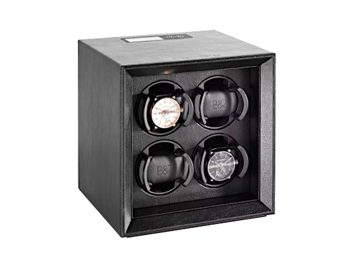 Buben & Zörweg Uhrenbeweger Safe Master 4 Leder schwarz Neu