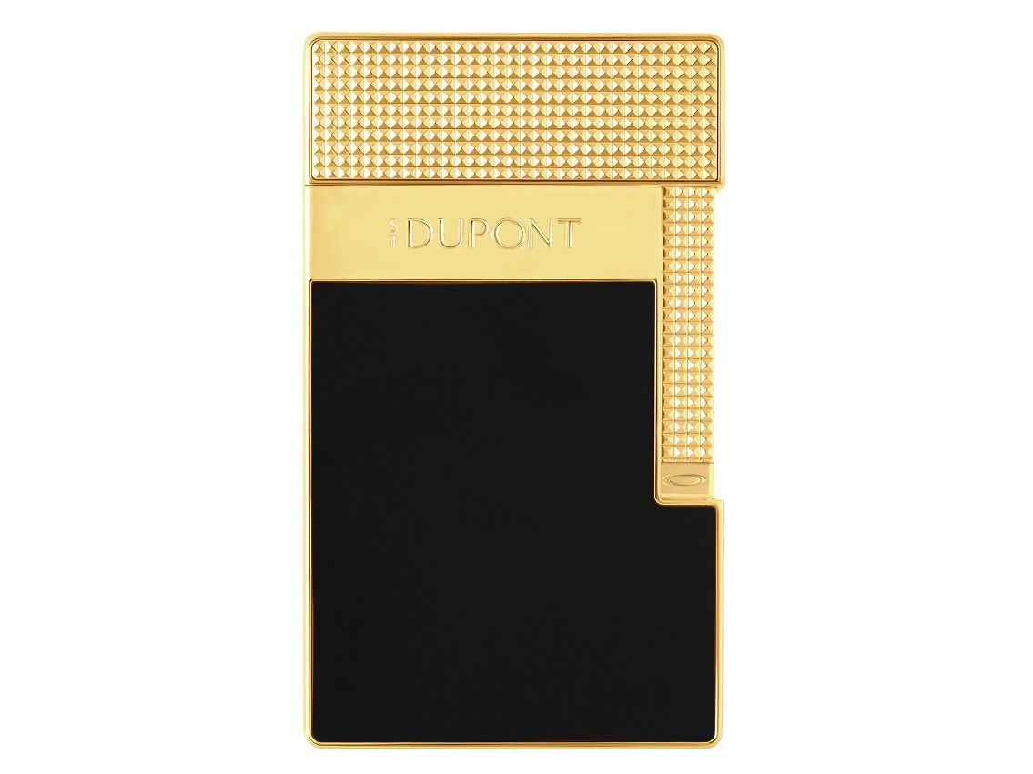 S.T. Dupont Tischfeuerzeug Gelbgold Schwarz Ref.T20100 Full Set