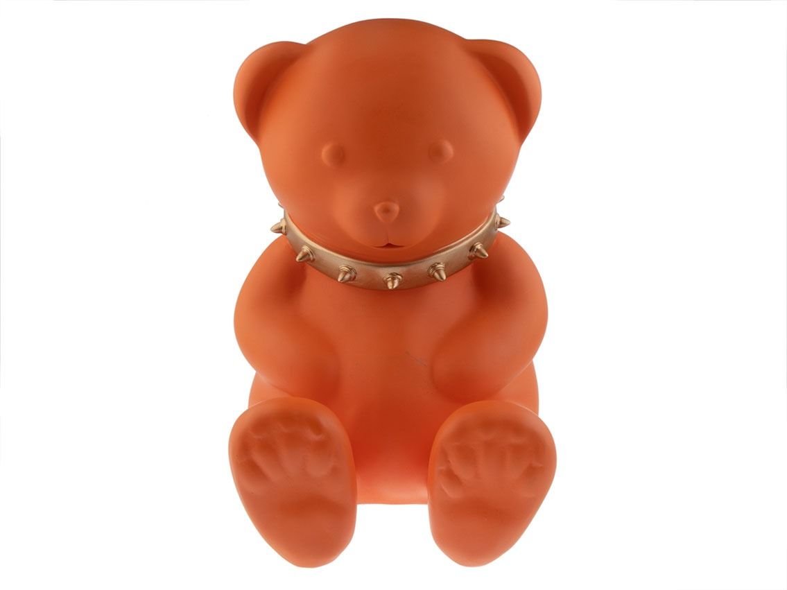Pop Art Skulptur Teddy Orange 31 x 20cm