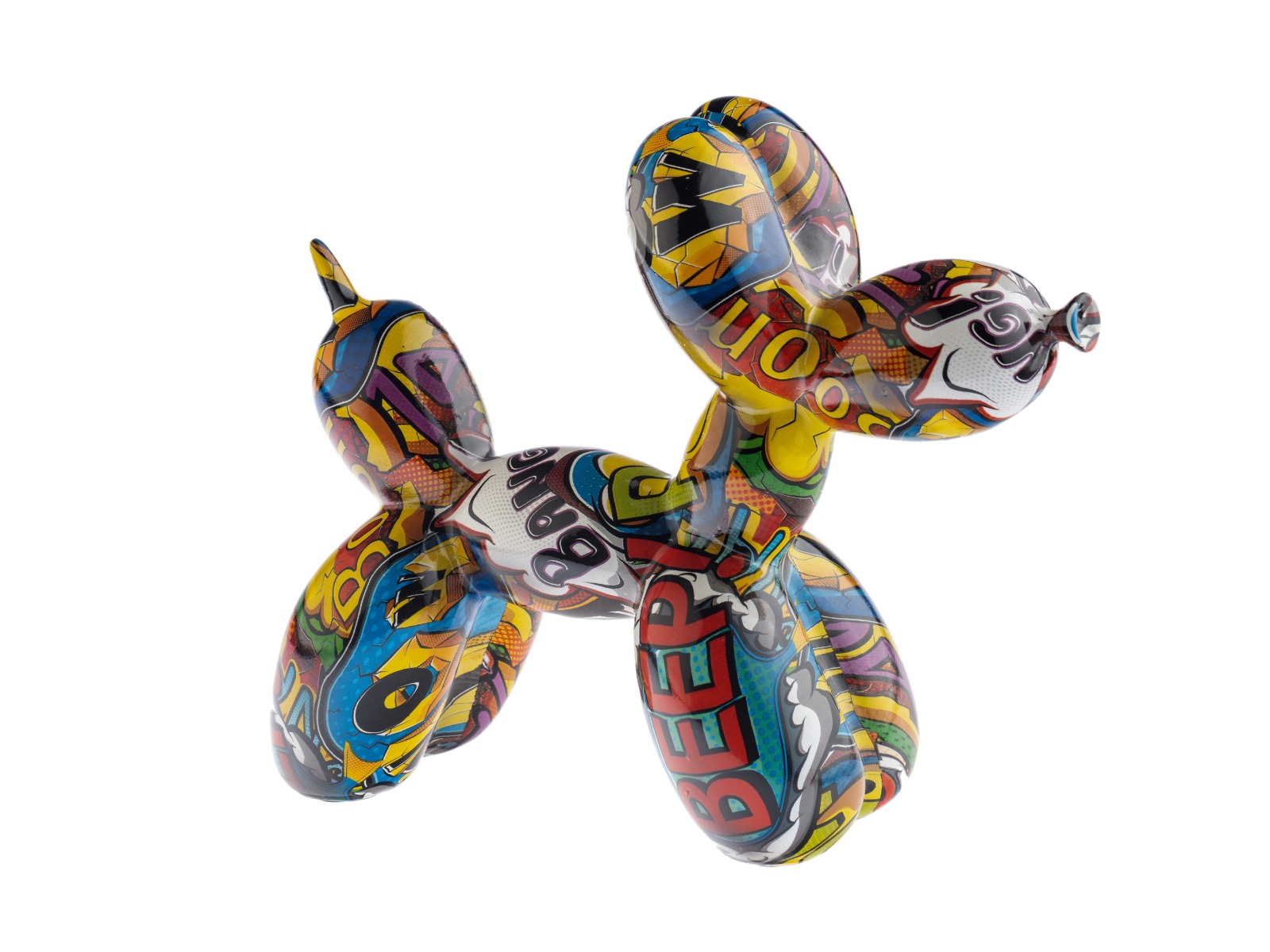Pop Art Skulptur Doodle Dog Graffiti 21 x 18cm 
