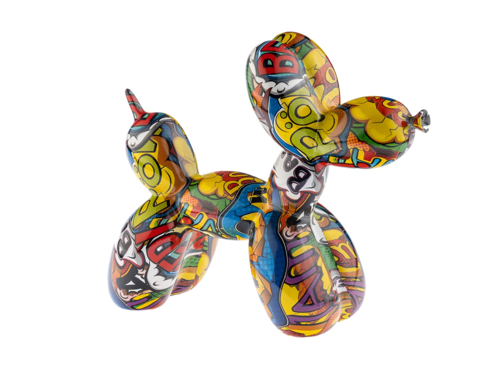 Pop Art Skulptur Doodle Dog Graffiti 21 x 18cm 