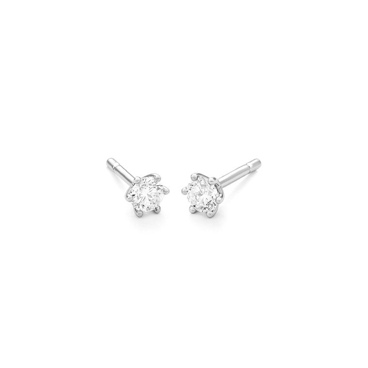 Facet Ohrstecker 18kt Weißgold 1,7g Diamanten 0,80ct 