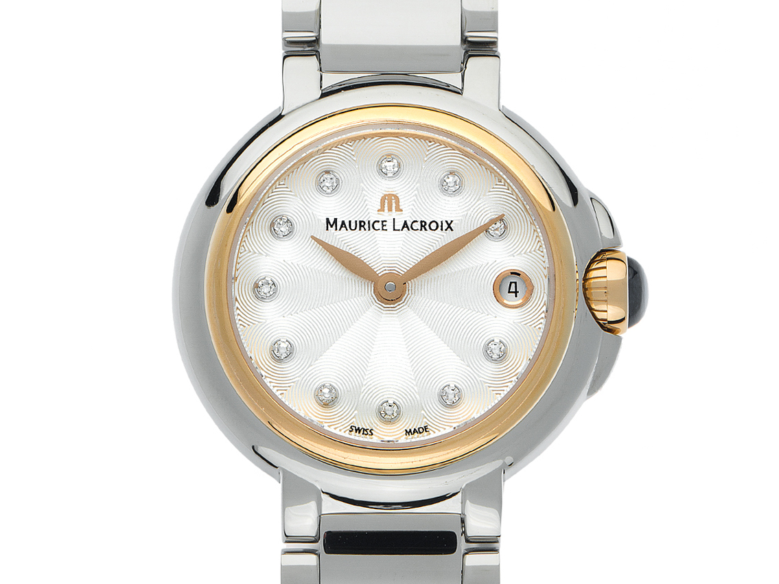 Maurice Lacroix Fiaba Date Stahl PVD Gelbgold Quarz Armband Stahl PVD Gelbgold 32mm Ref.FA1004 Box&Pap. Full Set Neu