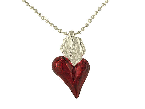 Drachenfels Anhänger "Flammen Inferno" mit Kette Silber Neu