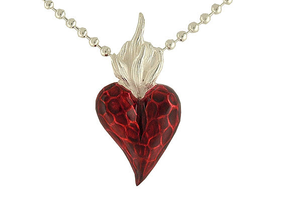 Drachenfels Anhänger "Flammen Inferno" mit Kette Silber Neu