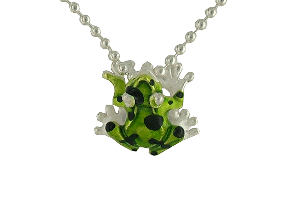 Drachenfels Anhänger "Giftfrosch" mit Kette Silber UVP 151,- Neu