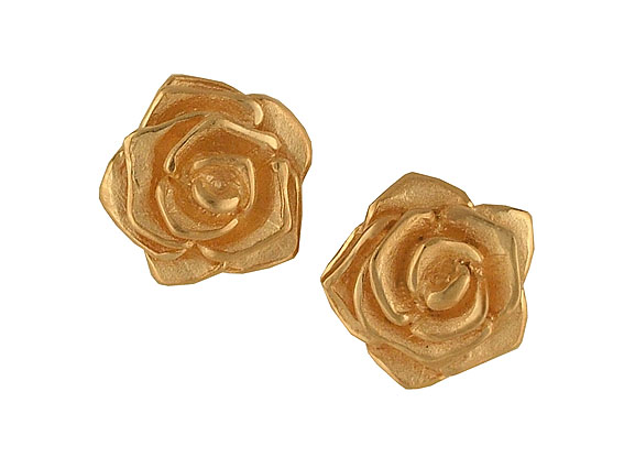 Drachenfels Ohrstecker "Rose" Roségold Neu