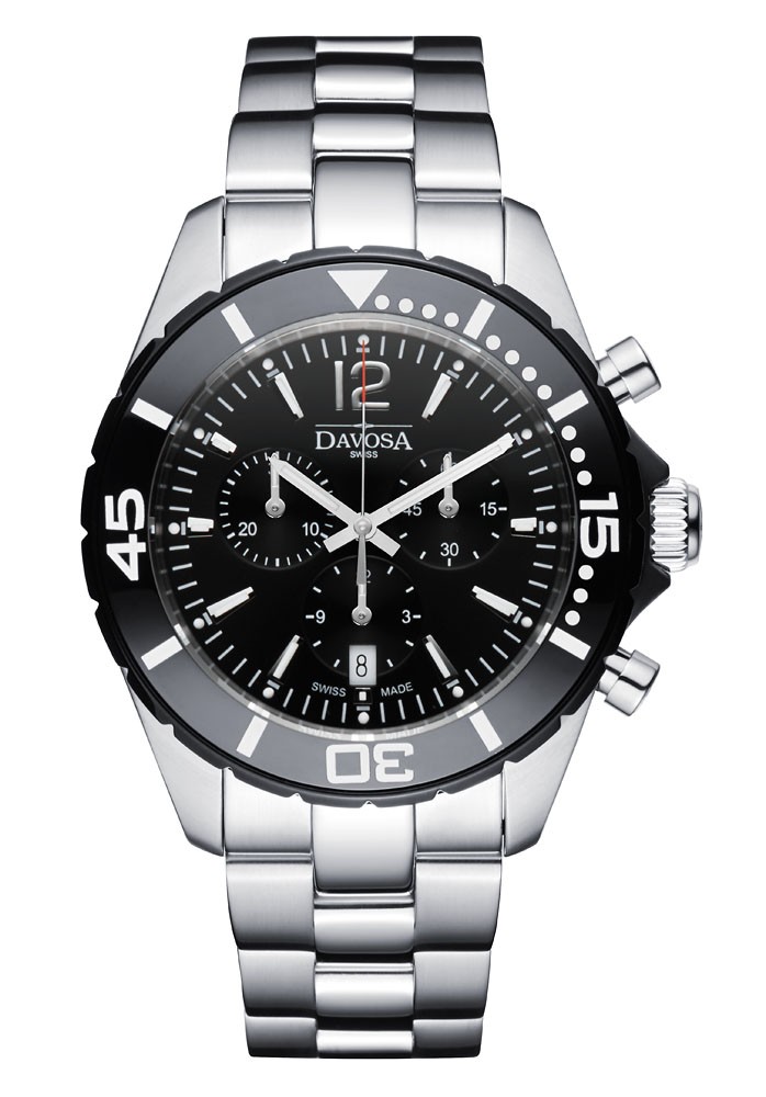 Davosa Nautic Star Chrono Stahl Quarz 44mm Neu
