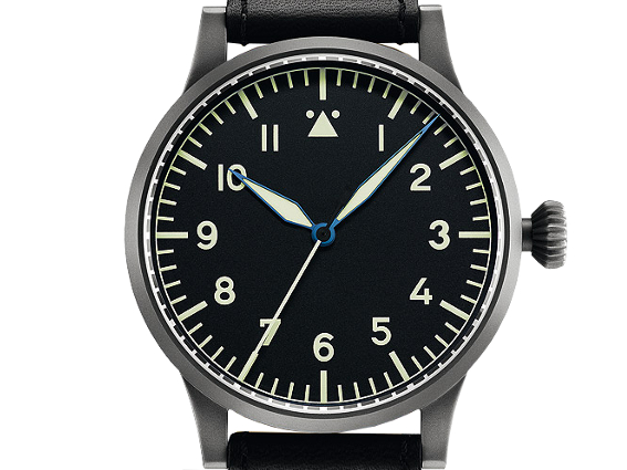 Laco Fliegeruhr Original Replika Stahl Handaufzug 45mm Neu 