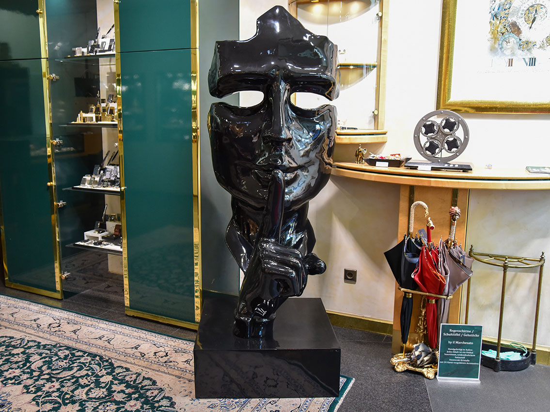 Pop Art Skulptur Visage Silence 190 x 90cm