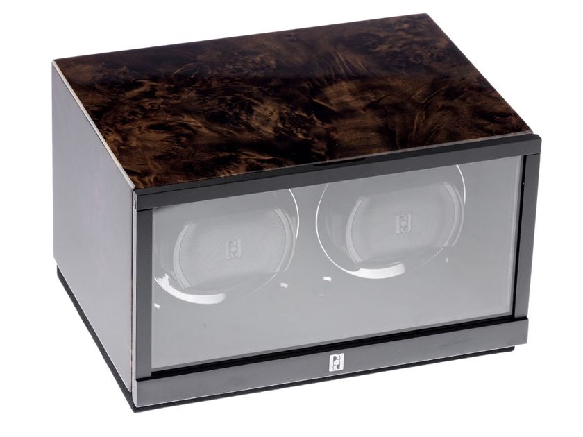 Paul Design Gentlemen 2D Wurzelholz Uhrenbeweger mit Netzteil Neu
