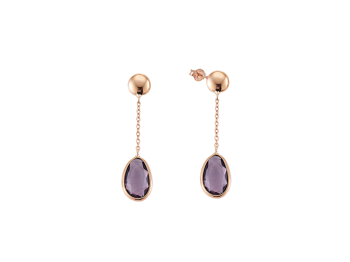 Palido Ohrstecker 14kt Rotgold 2,5g Amethyst 