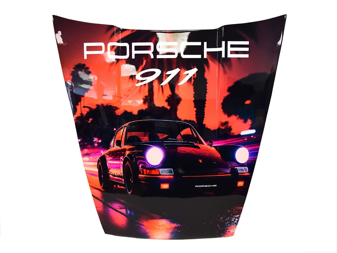 Pop Art Motorhaube Tall 911 Sunset 130 x 120cm 