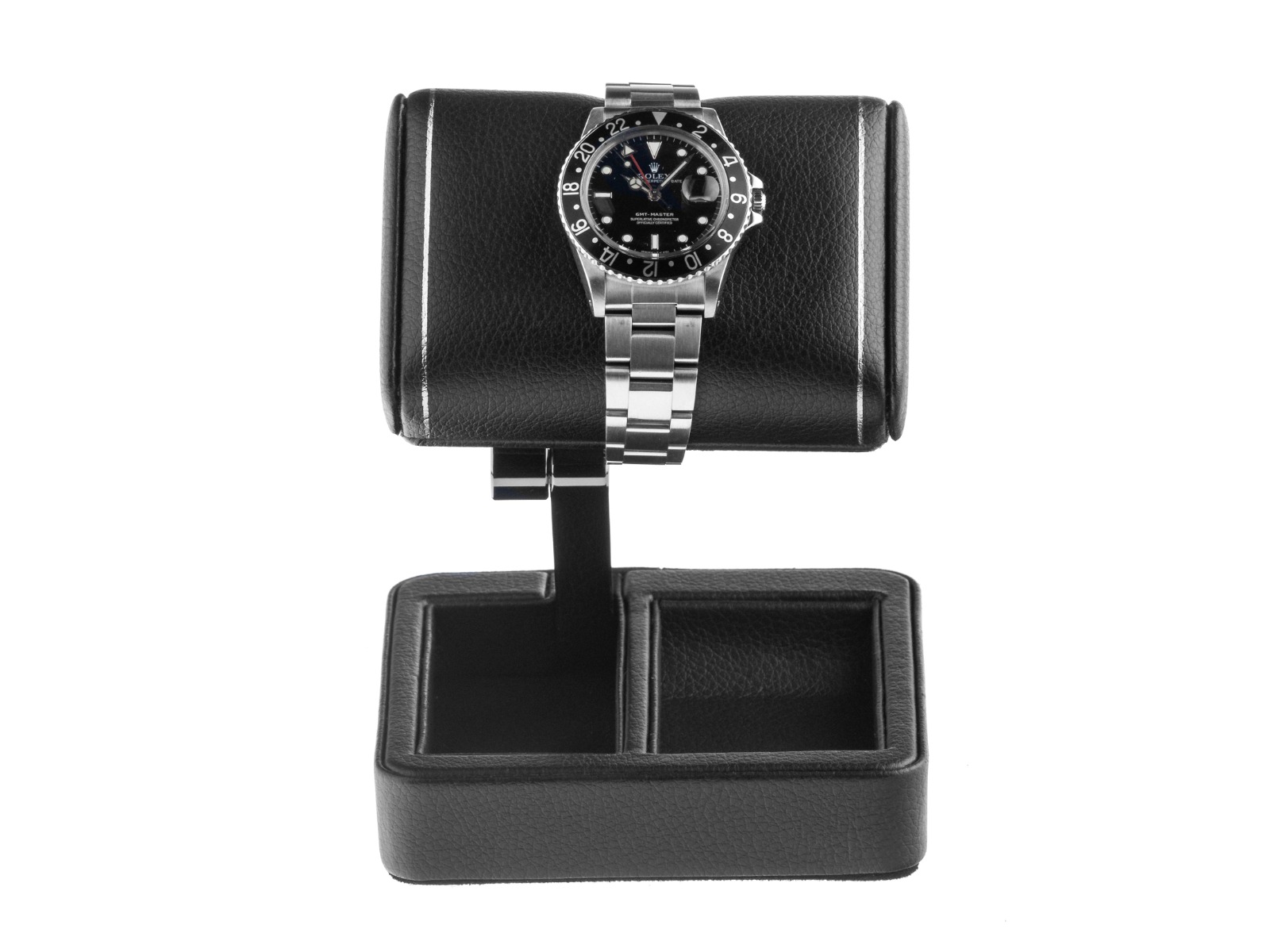 Wolf Travel Watch Stand British Racing Single schwarz Leder 175x113x110mm 