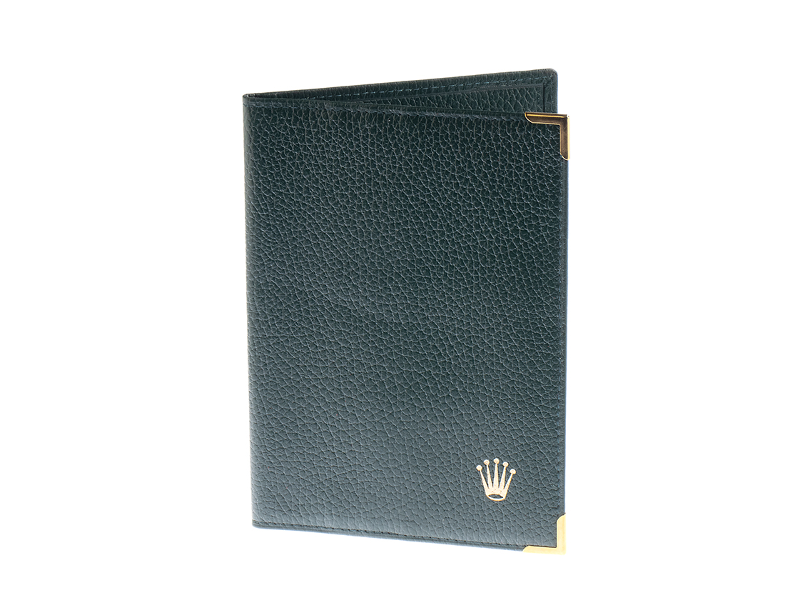 Rolex Brieftasche Leder Grün 145 x 115mm