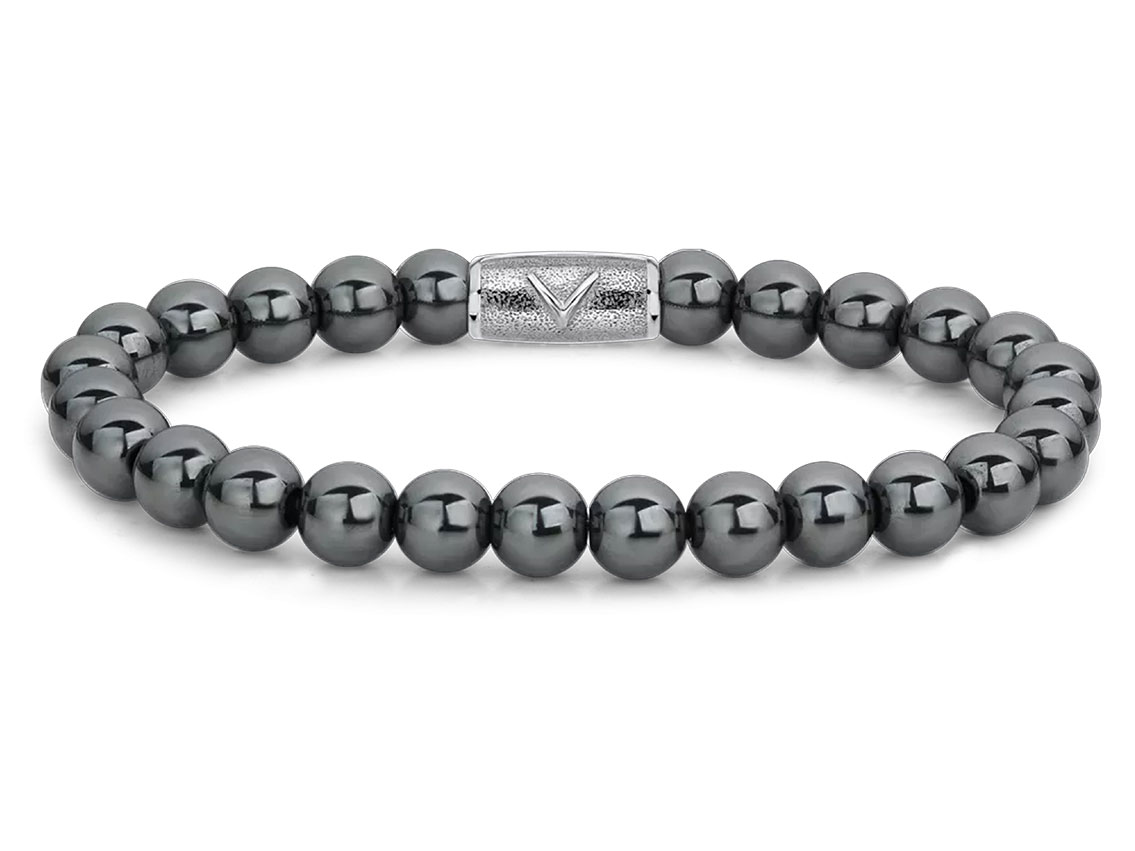 Rebel&Rose Armband Grey Silver Shine DV Hämatit Stahl 37,1g