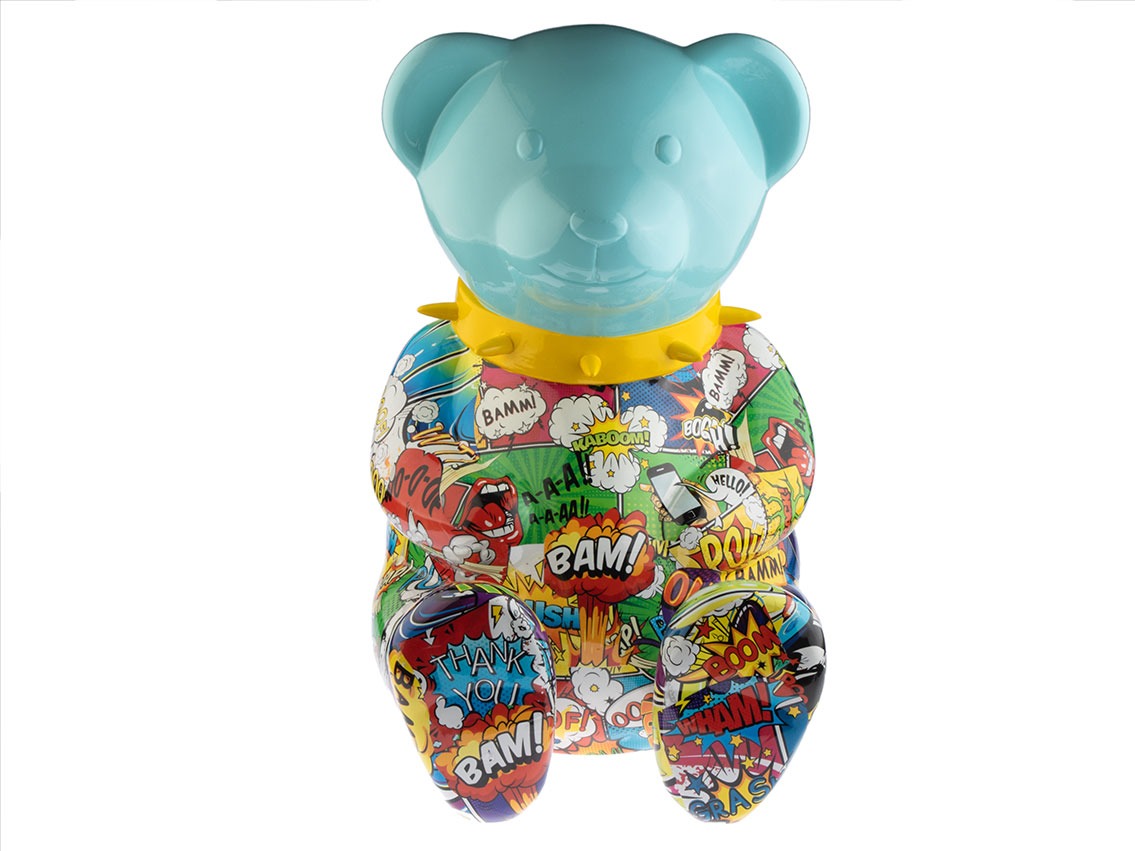 Pop Art Skulptur Teddy 45 x 30cm