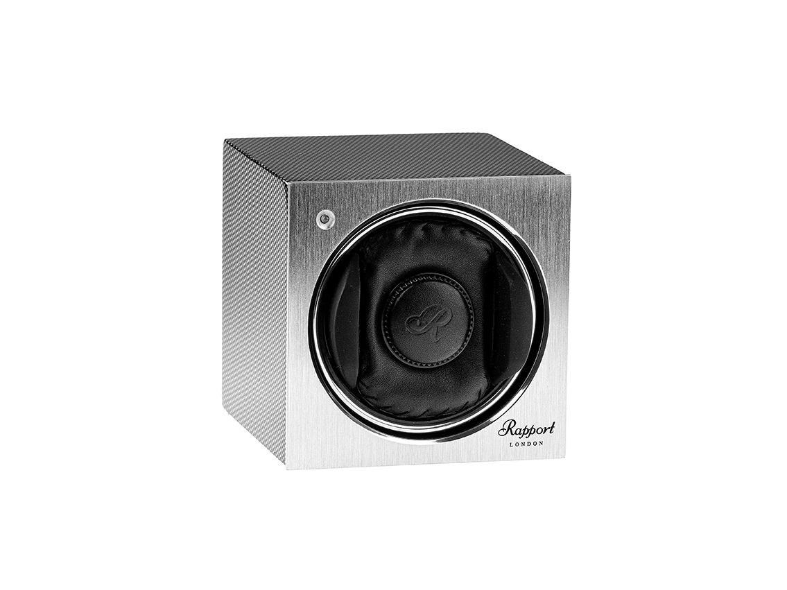 Rapport Tetra Mono Watch Winder Carbon stapelbar 110x110x115mm Neu