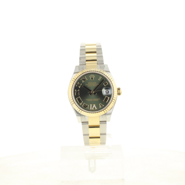 Rolex Datejust Green Dial Diamanten - Stahl / Gelbgold - Armand  