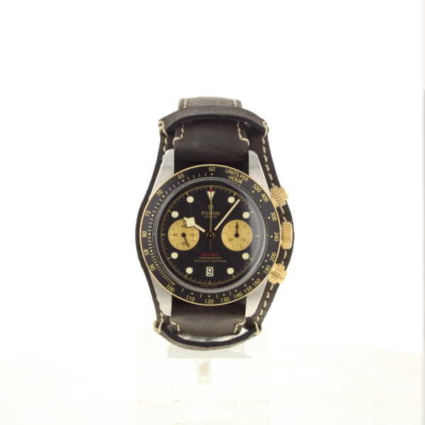 Tudor Black Bay Chrono S&G - Stahl / Gelbgold - Armand Leder 